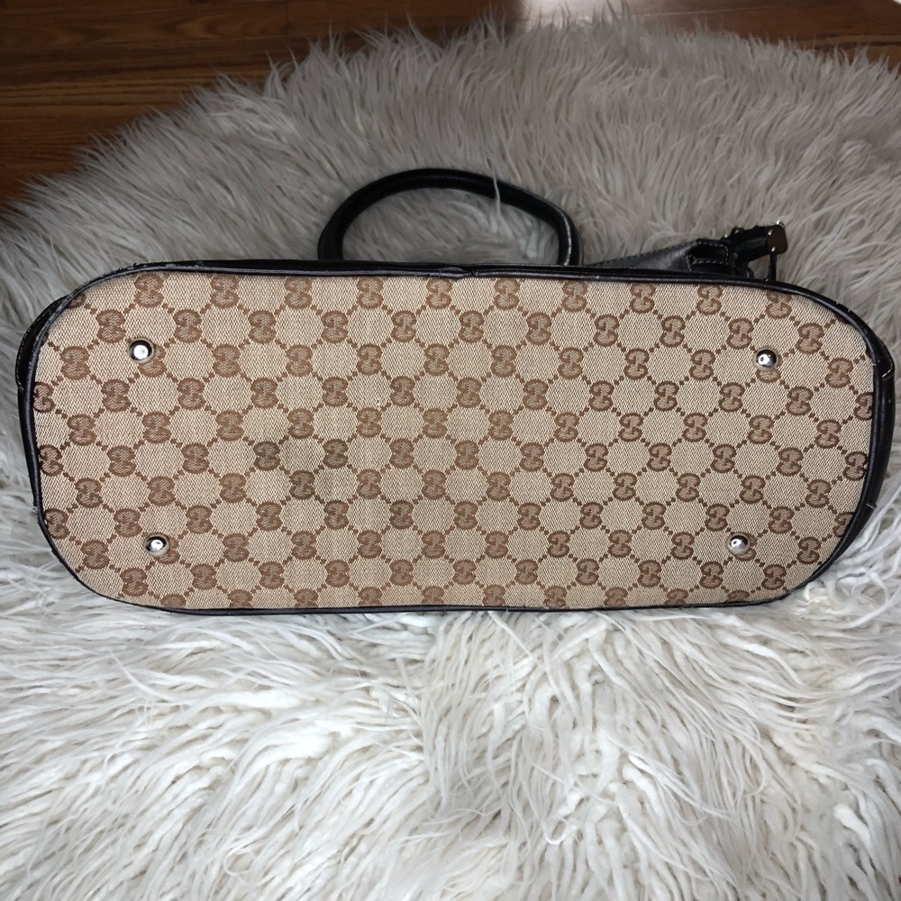 Vintage Gucci Crocodile & Leather Secret Web Tote - Picture 6 of 11